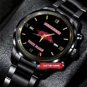 Arkansas Razorbacks Black Fashion Watch DS007