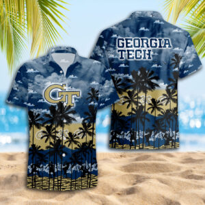 Georgia Tech Yellow Jackets Hawaiian Shirt Trending Summer. Gift For Fan S88912