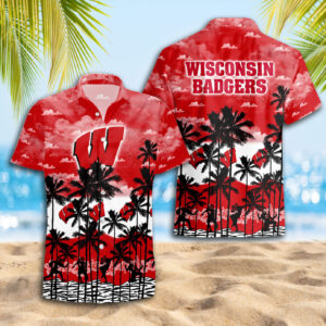 Wisconsin Badgers Hawaiian Shirt Trending Summer. Gift For Fan S88912