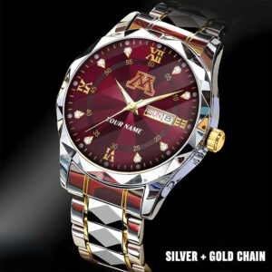 Minnesota Golden Gophers | Men Luxury Hand Watch Custom Any Name Gifts For Fan | Limited Edition