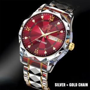Alabama Crimson Tide | Men Luxury Hand Watch Custom Any Name Gifts For Fan | Limited Edition