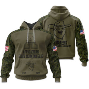 Appalachian State Mountaineers | Military Green Camo Hoodie 2025