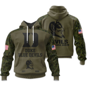 Duke Blue Devils | Military Green Camo Hoodie 2025
