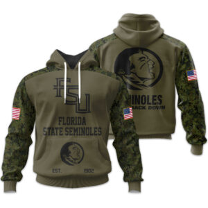 Florida State Seminoles | Military Green Camo Hoodie 2025