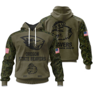 Oregon State Beavers | Military Green Camo Hoodie 2025