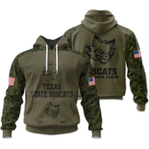 Texas State Bobcats | Military Green Camo Hoodie 2025