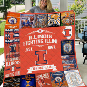 Illinois Fighting Illini | Fleece Throw Blanket & Quilt