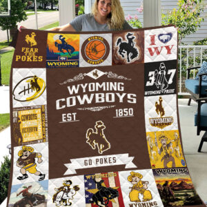 Wyoming Cowboys | Fleece Throw Blanket & Quilt