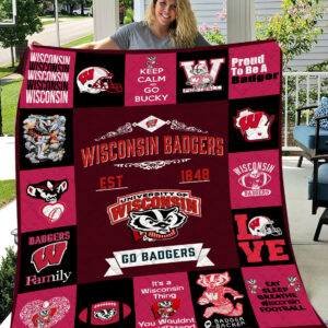 Wisconsin Badgers | Fleece Throw Blanket & Quilt
