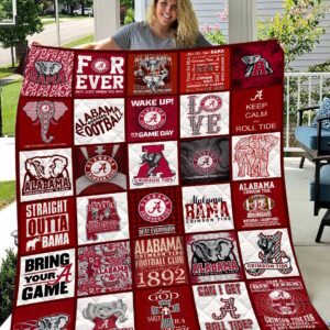 Alabama Crimson Tide | Fleece Throw Blanket & Quilt V2