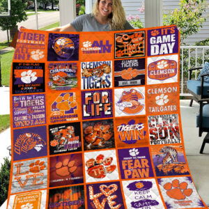 Clemson Tigers | Fleece Throw Blanket & Quilt V2