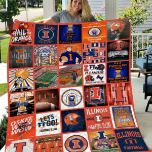 Illinois Fighting Illini | Fleece Throw Blanket & Quilt V2