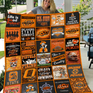 Oklahoma State Cowboys | Fleece Throw Blanket & Quilt V2
