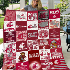 Washington State Cougars | Fleece Throw Blanket & Quilt V2