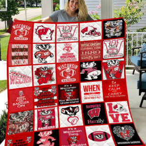 Wisconsin Badgers | Fleece Throw Blanket & Quilt V2