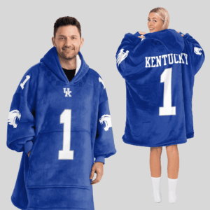 Kentucky Wildcats - Football Unisex Blanket Hoodie Custom Name And Number