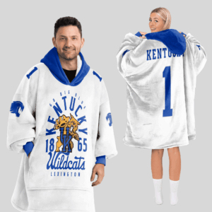 Kentucky Wildcats - Football Unisex Blanket Hoodie Custom Name And Number