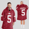Arkansas Razorbacks - Football Unisex Blanket Hoodie Custom Name And Number