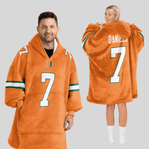 Miami Hurricanes - Football Unisex Blanket Hoodie Custom Name And Number