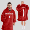 Washington State Cougars - Football Unisex Blanket Hoodie Custom Name And Number