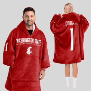Washington State Cougars - Football Unisex Blanket Hoodie Custom Name And Number