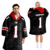 Georgia Bulldogs - Football Unisex Blanket Hoodie Custom Name And Number
