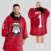 Georgia Bulldogs - Football Unisex Blanket Hoodie Custom Name And Number