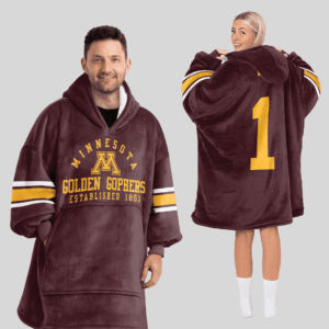 Minnesota Golden Gophers - Football Unisex Blanket Hoodie Custom Name And Number