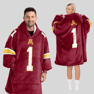 Minnesota Golden Gophers - Football Unisex Blanket Hoodie Custom Name And Number