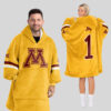 Minnesota Golden Gophers - Football Unisex Blanket Hoodie Custom Name And Number
