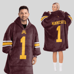 Minnesota Golden Gophers - Football Unisex Blanket Hoodie Custom Name And Number
