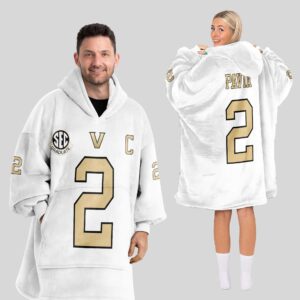 Vanderbilt Commodores - Football Unisex Blanket Hoodie Custom Name And Number
