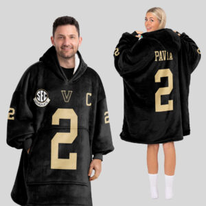 Vanderbilt Commodores - Football Unisex Blanket Hoodie Custom Name And Number