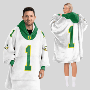 Oregon Ducks - Football Unisex Blanket Hoodie Custom Name And Number