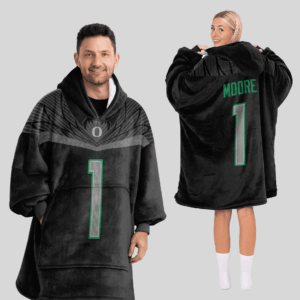 Oregon Ducks - Football Unisex Blanket Hoodie Custom Name And Number