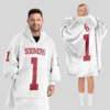Oklahoma Sooners - Football Unisex Blanket Hoodie Custom Name And Number