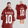 Oklahoma Sooners - Football Unisex Blanket Hoodie Custom Name And Number