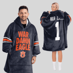 Auburn Tigers - Football Unisex Blanket Hoodie Custom Name And Number