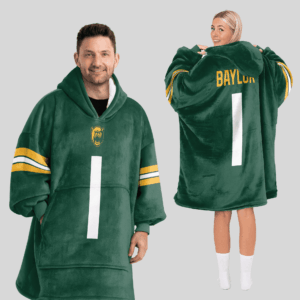 Baylor Bears - Football Unisex Blanket Hoodie Custom Name And Number