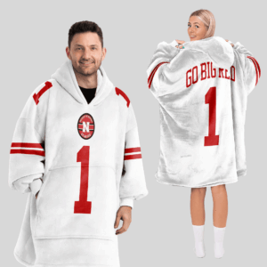 Nebraska Cornhuskers - Football Unisex Blanket Hoodie Custom Name And Number