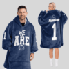 Penn State Nittany Lions - Football Unisex Blanket Hoodie Custom Name And Number