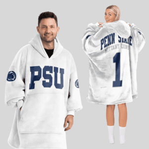 Penn State Nittany Lions - Football Unisex Blanket Hoodie Custom Name And Number
