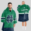 Notre Dame Fighting Irish - Football Unisex Blanket Hoodie Custom Name And Number