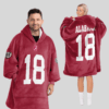 Alabama Crimson Tide - Football Unisex Blanket Hoodie Custom Name And Number