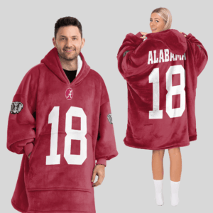 Alabama Crimson Tide - Football Unisex Blanket Hoodie Custom Name And Number
