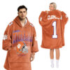 Clemson Tigers - Football Unisex Blanket Hoodie Custom Name And Number