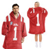 Ole Miss Rebels - Football Unisex Blanket Hoodie Custom Name And Number